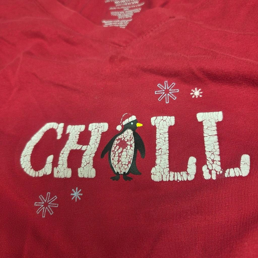 Women's Christmas Pajamas 3X Red Penguin Sleepwear Set - Picture 2 of 4